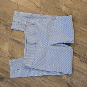 Pinstrip skinny crop pants